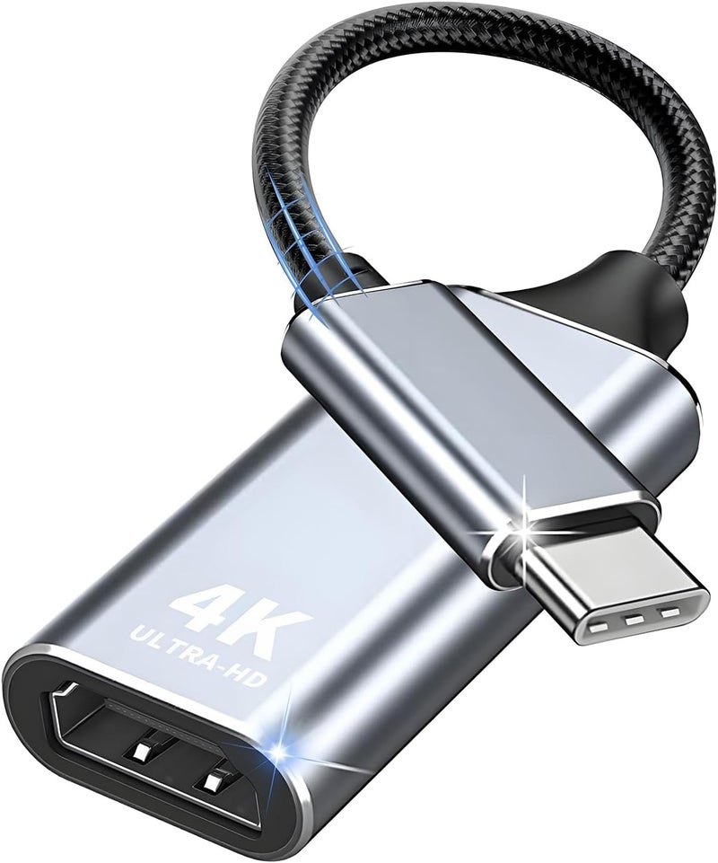DERSUR محول USB C إلى HDMI كابل 4K، محول USB Type-C إلى HD، متوافق مع iPhone 15 Pro/Max، MacBook Pro/Air 2023، iPad Pro، iMac، S23، XPS 17، Surface Book 3 Pixelbook، Microsoft والمزيد - Image 1